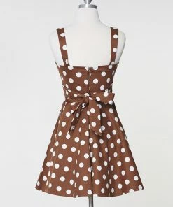 Varga Merry Marilyn Dress - Brown Pin Up Dresses