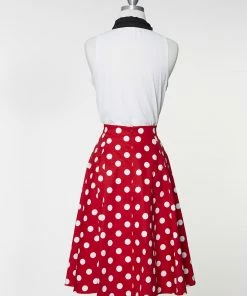 IXIA2 Fashion Frenzy Midi Skirt - Red Polka Dot Mini Skirts & Mid Length Skirt