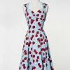 Varga Move Over Claire Dress - Blue Cherry Pin Up Dresses