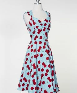 Varga Move Over Claire Dress - Blue Cherry Pin Up Dresses