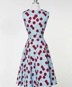 Varga Move Over Claire Dress - Blue Cherry Pin Up Dresses