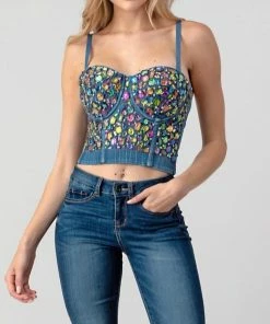 LYDIA Totally Eighties Jeweled Corset Corsets