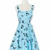 Varga Steal Hearts - Blue Strap Dress Pin Up Dresses