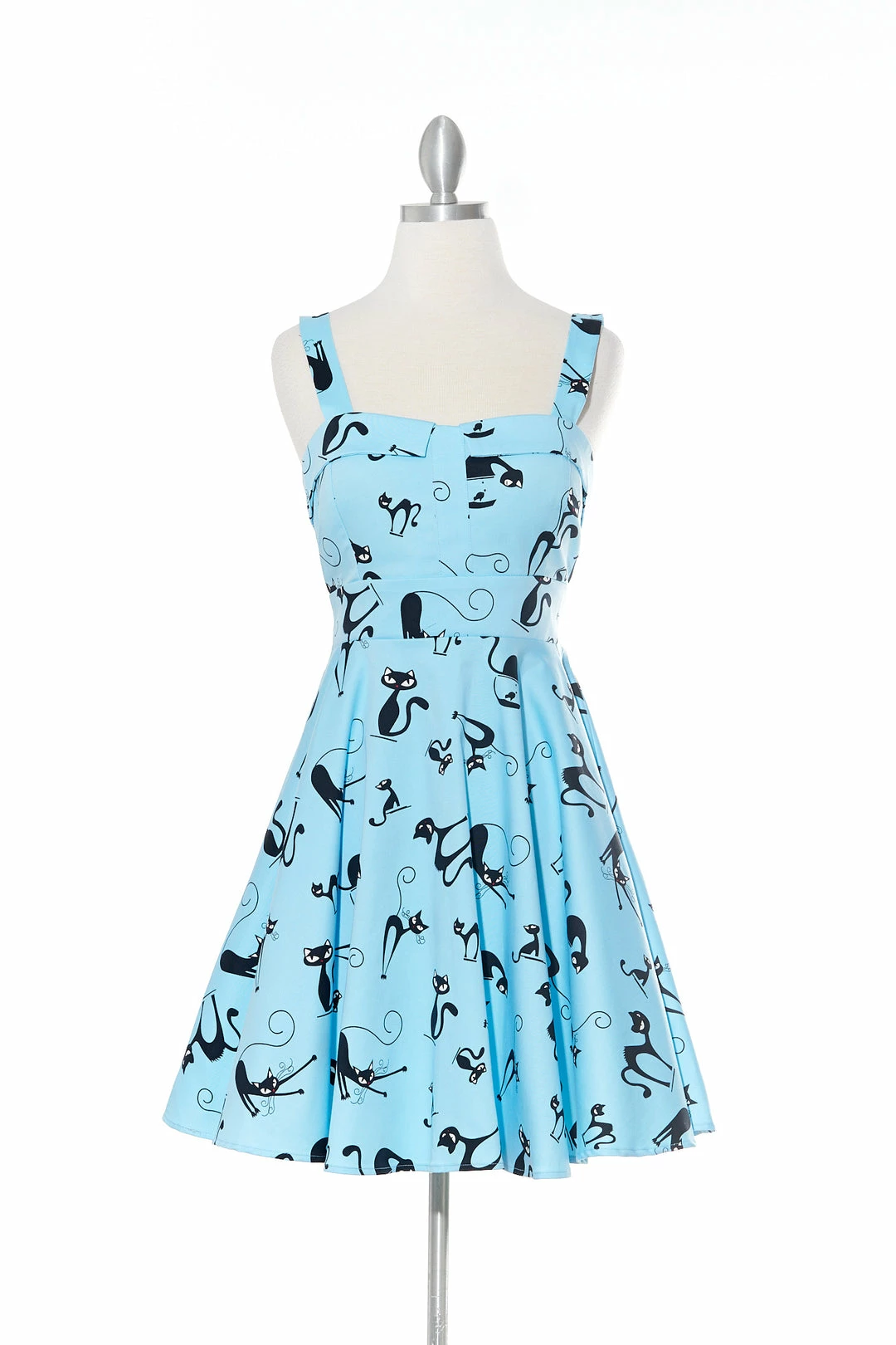 Varga Steal Hearts - Blue Strap Dress Pin Up Dresses 3 Varga Steal Hearts - Blue Strap Dress Pin Up Dresses
