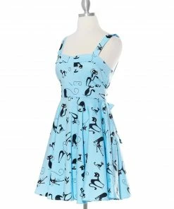 Varga Steal Hearts - Blue Strap Dress Pin Up Dresses
