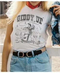 XYNC Graphic Tank & Tee Shirts Giddy Up T Shirt