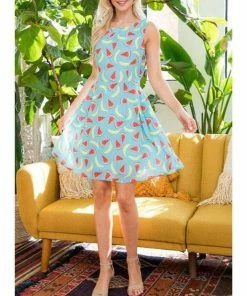 LA SOUL Printed Dresses Watermelon And Banana Dress