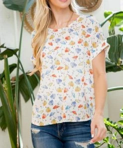 LA SOUL Short Sleeve Top Umbrella Top