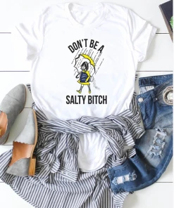 KISS APPAREL Don't Call Me Salty Graphic Tank & Tee Shirts