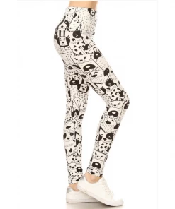 LOVE IT Leggings Legging Pup Print Ivory