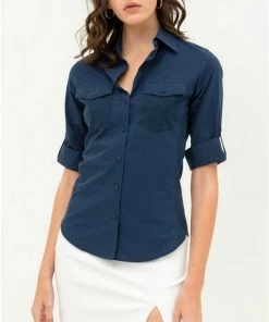 2Sable Long Sleeve Top Pintuck Top