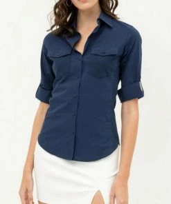 2Sable Long Sleeve Top Pintuck Top