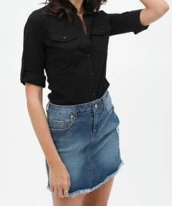 2Sable Long Sleeve Top Pintuck Top