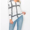 ENTI CLOTHING Abstract Top White Knit Tops