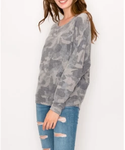 ENTI CLOTHING Camouflaged Top Grey Knit Tops 8 ENTI CLOTHING Camouflaged Top Grey Knit Tops