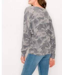 ENTI CLOTHING Camouflaged Top Grey Knit Tops 9 ENTI CLOTHING Camouflaged Top Grey Knit Tops