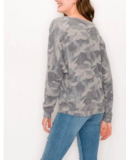 ENTI CLOTHING Camouflaged Top Grey Knit Tops 6 ENTI CLOTHING Camouflaged Top Grey Knit Tops