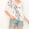 ENTI CLOTHING Knit Tops Brushed Feather Top White