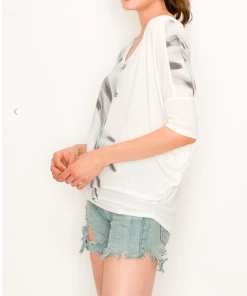 ENTI CLOTHING Knit Tops Brushed Feather Top White