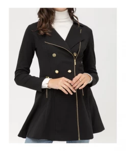 Love Tree Take On New York Trech Coat Black