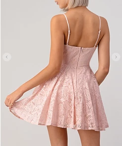 Maniju Party & Cocktail Dresses Mackenzie Lace Party Dress Red