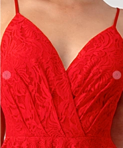 Maniju Party & Cocktail Dresses Mackenzie Lace Party Dress Red