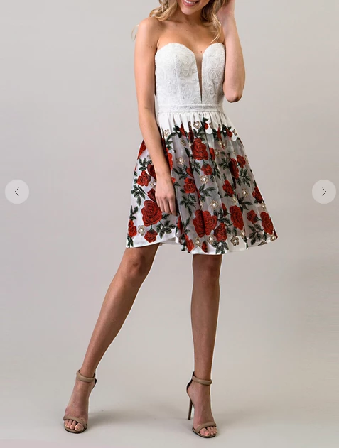 Maniju Forever Floral Rose Dress Red 5 Maniju Forever Floral Rose Dress Red