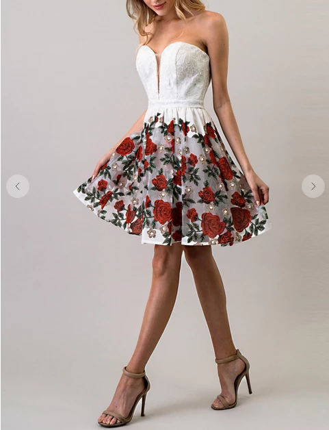 Maniju Party & Cocktail Dresses Forever Floral Rose Dress Navy 8 Maniju Party & Cocktail Dresses Forever Floral Rose Dress Navy