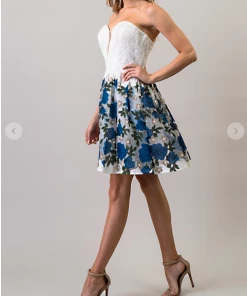 Maniju Party & Cocktail Dresses Forever Floral Rose Dress Navy