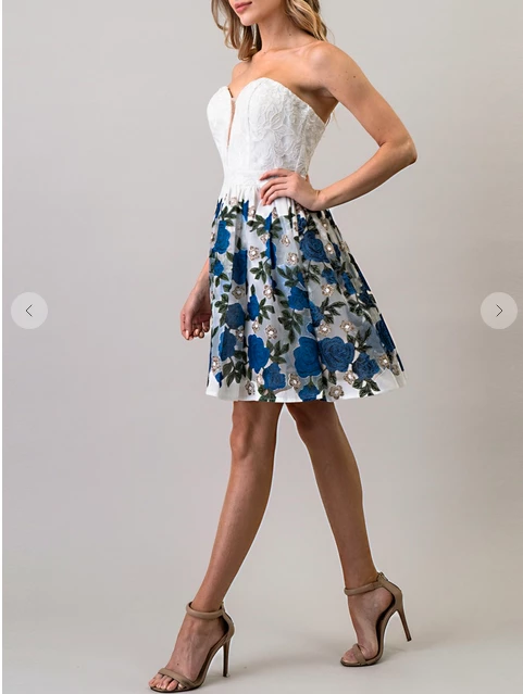 Maniju Party & Cocktail Dresses Forever Floral Rose Dress Navy 4 Maniju Party & Cocktail Dresses Forever Floral Rose Dress Navy