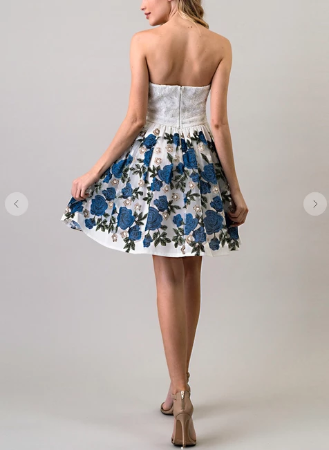 Maniju Party & Cocktail Dresses Forever Floral Rose Dress Navy 6 Maniju Party & Cocktail Dresses Forever Floral Rose Dress Navy