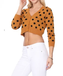 MAK-1 Perfect Polka Dot Crop Cardigan Red 17 MAK-1 Perfect Polka Dot Crop Cardigan Red