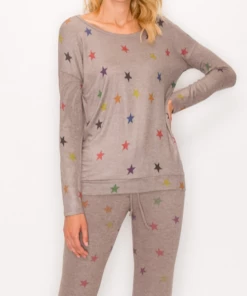 ENTI CLOTHING Stars Are Forever Top Rosy Brown