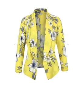 MICHEL Betsy Blazer - Floral Yellow Blazers