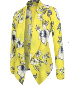 MICHEL Blazers Betsy Blazer - Floral Aqua Marine