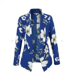 MICHEL Betsy Blazer - Floral Blue Blazers