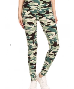 LOVE IT Legging Camo Print Light Green