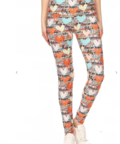 LOVE IT Legging Pastel Heart Print