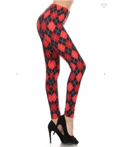 LOVE IT Legging Diamond Print Red