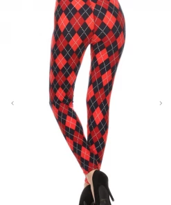 LOVE IT Legging Diamond Print Red