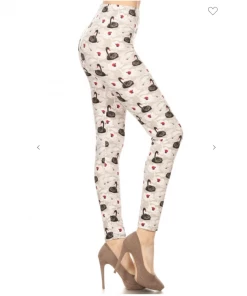 LOVE IT Leggings Legging Black Swan Print