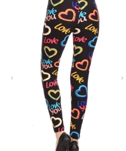 LOVE IT Leggings Legging Love You Print