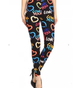 LOVE IT Leggings Legging Love You Print