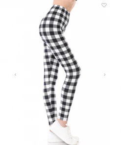 LOVE IT Legging Checker Print Black & White Leggings