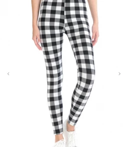 LOVE IT Legging Checker Print Black & White Leggings
