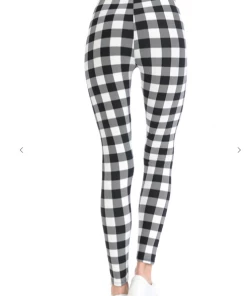 LOVE IT Legging Checker Print Black & White Leggings