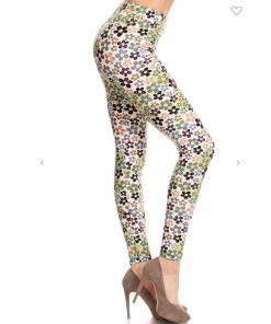 LOVE IT Legging Daisy Print Ivory