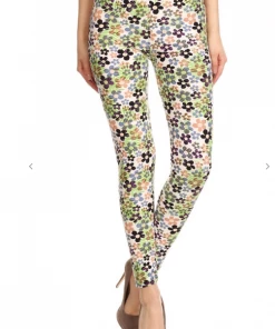 LOVE IT Legging Daisy Print Ivory