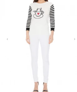 MAK-1 Sweaters & Cardigans Cat In Cup Long Stripe Sleeve