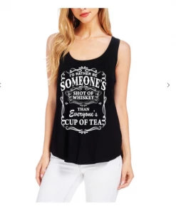 Alphabetapparel Graphic Tank & Tee Shirts Cup Of Tea Tank